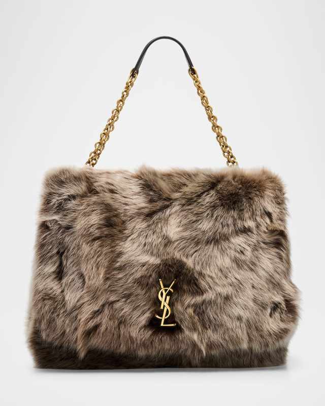 Jamie 4.3 Large YSL Shearling Shoulder Bag